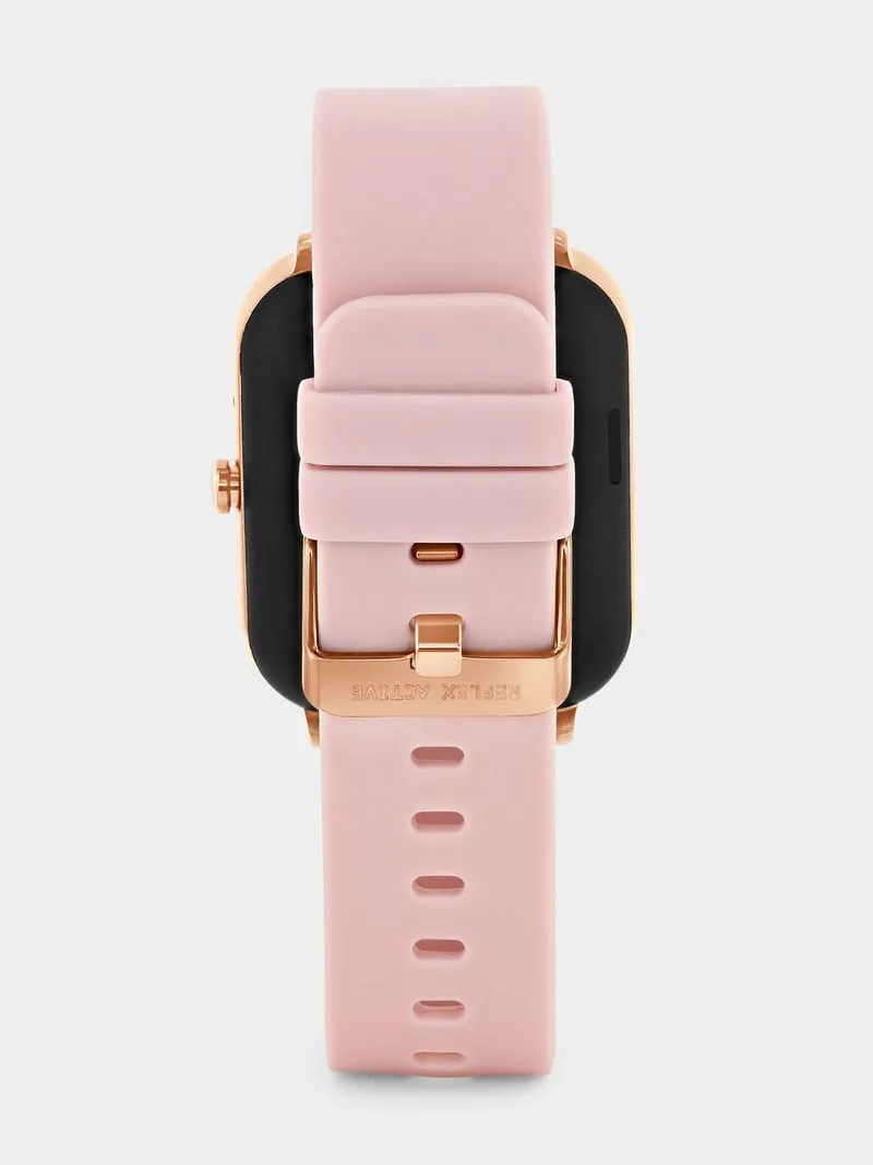 Reflex Active Series 15 Rose Plated Stainless Steel Silicone Smart Watch