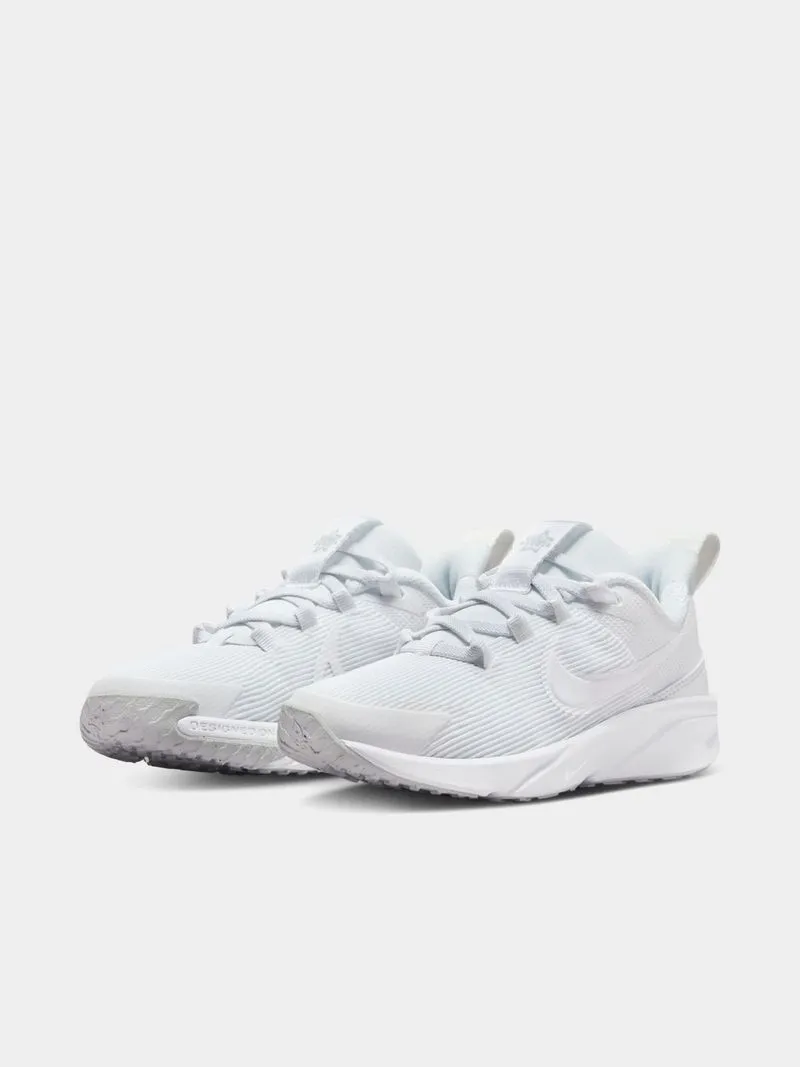 Junior Pre-School Nike Star Runner 4 White Running Shoes