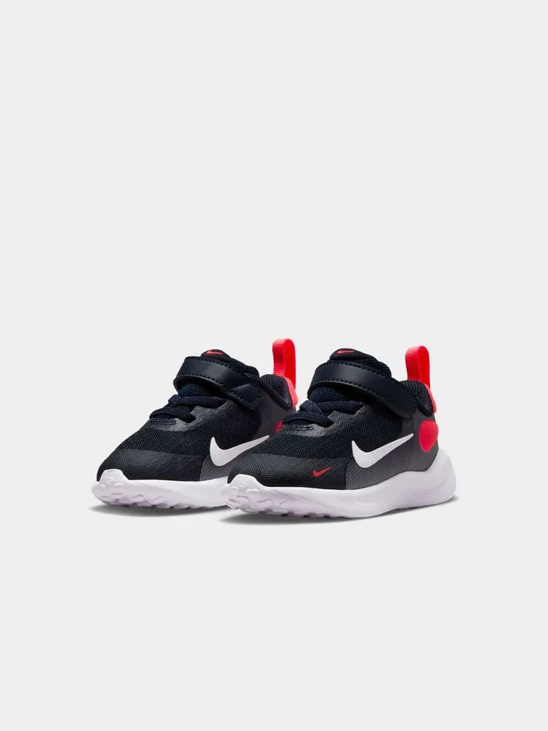 Junior Infant Nike Revolution 7 Navy/Red/White Shoes