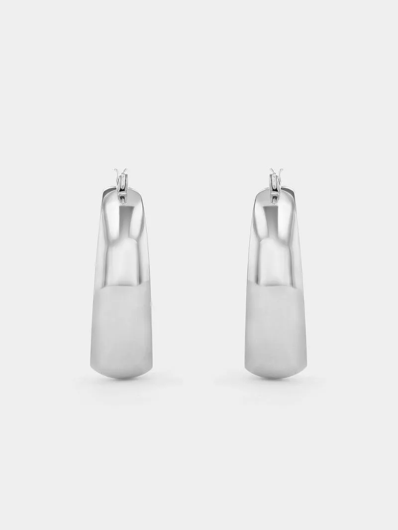 Tempo Jewellery Stainless Steel Bold Hoop Earrings