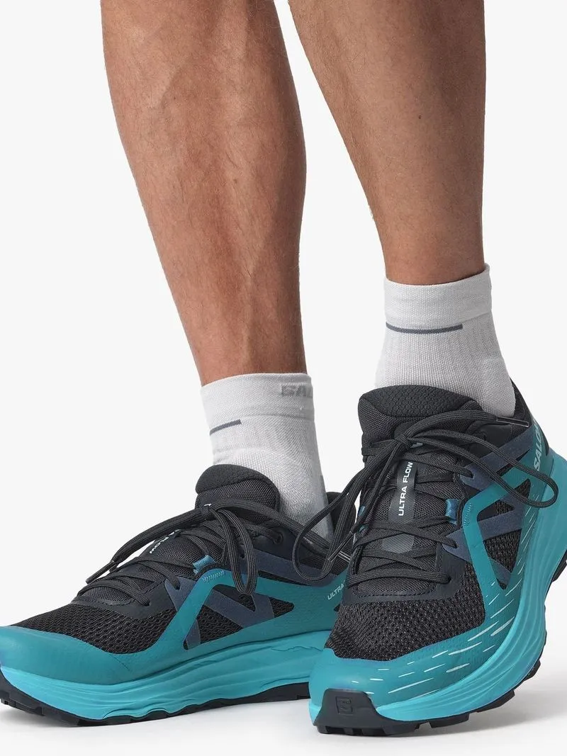 Mens Salomon Ultra Flow Teal/Blue Trail Running Shoes