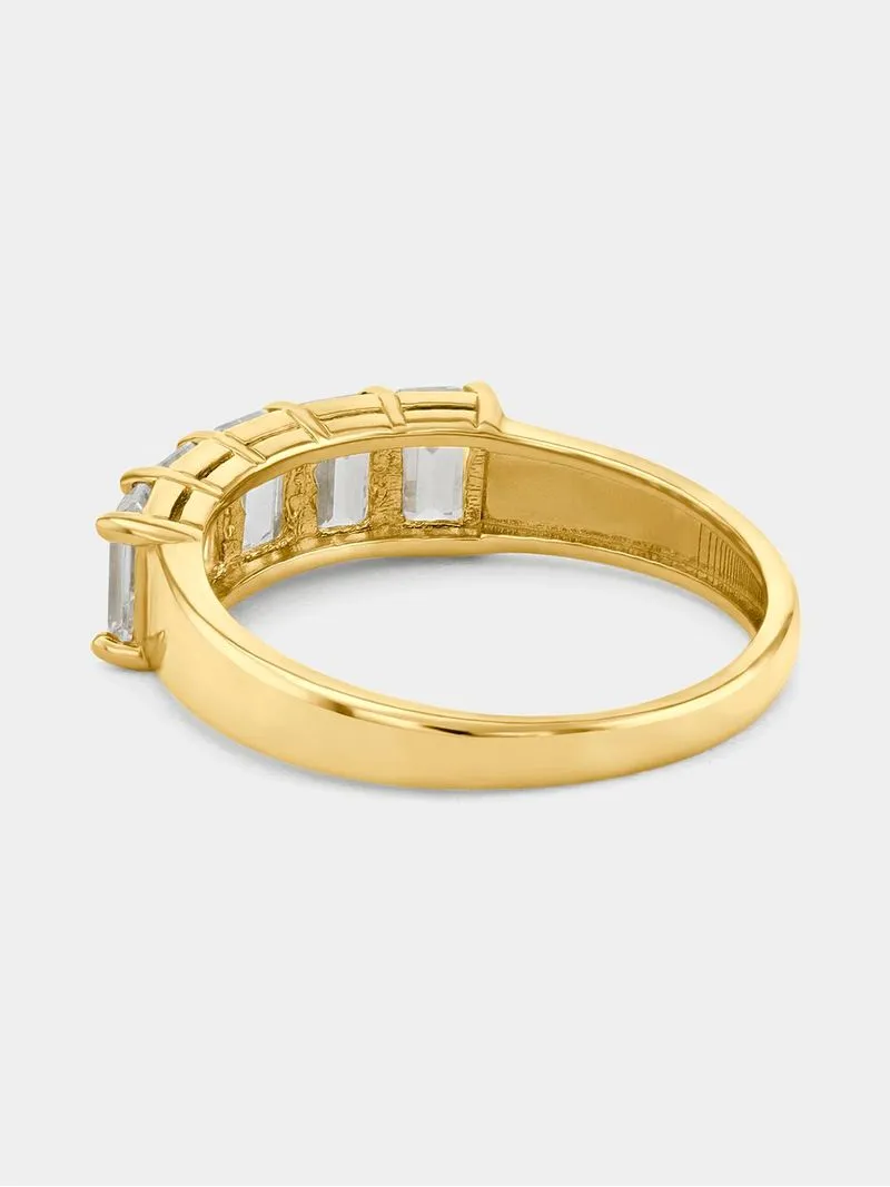 Yellow Gold Women’s Cubic Zirconia Eternity Ring