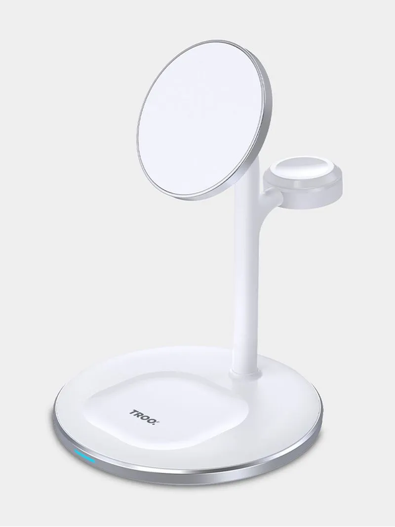 TROO Certified 15W Fast Charge 3-IN-1 MagSafe Wireless Charging Stand
