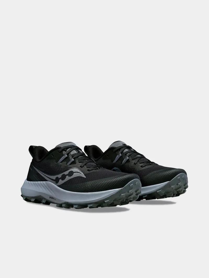Womens Saucony Peregrine 14 Black/Carbon Trail Running Shoes