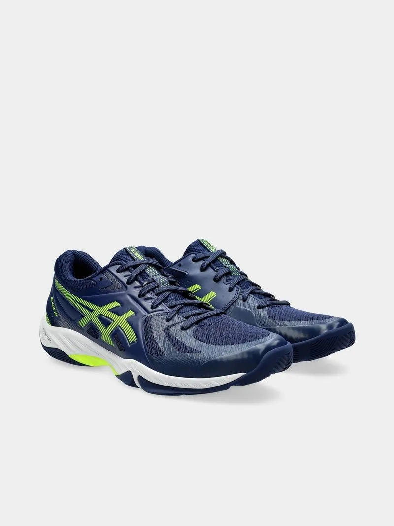 Mens Asics Gel-Blade FF Navy/Yellow Court Shoes