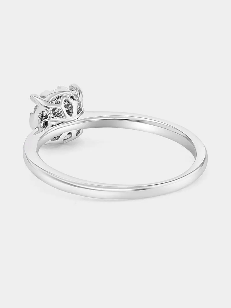 White Gold 0.29ct Diamond Illusion Solitaire Ring