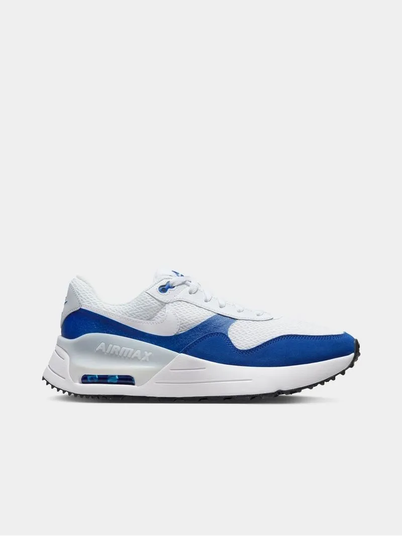 Mens Nike Air Max SYSTM White/Royal Blue Sneakers