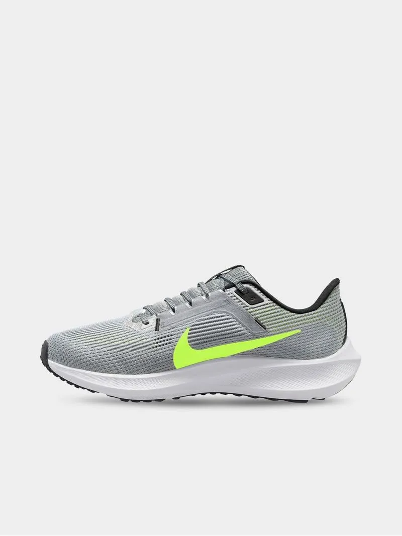 Mens Nike Air Zoom Pegasus 40 Grey/Volt Running Shoes