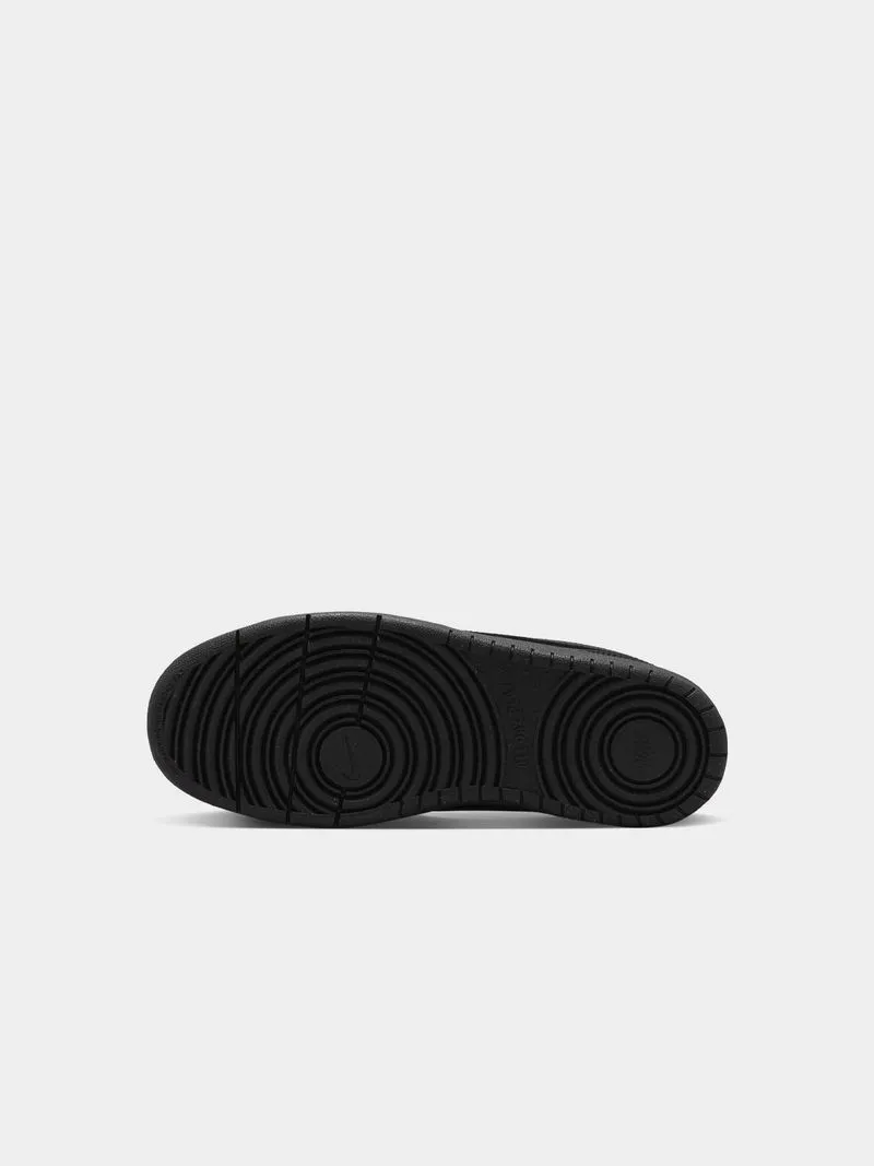 Junior Grade School Nike Court Borough Low Recraft Black Shoes