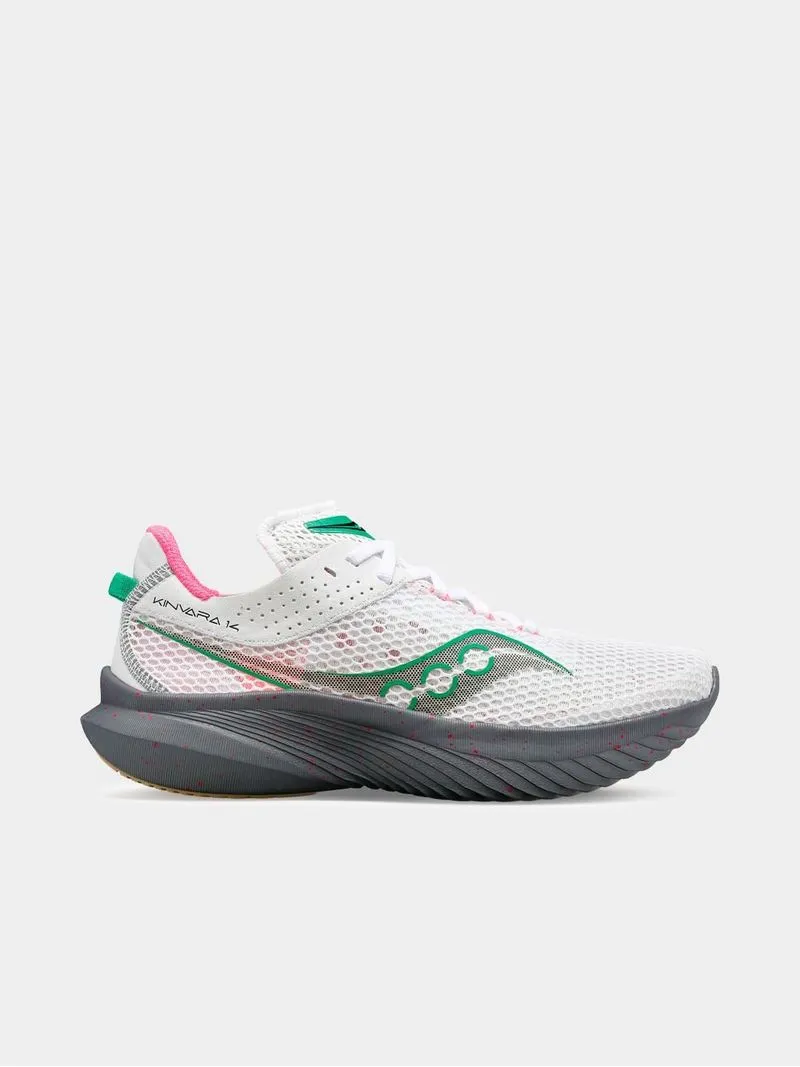 Women's Saucony Kinvara 14 White Running Shoes