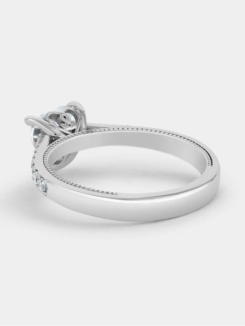 Gert Johan Coetzee White Gold Moissanite Love Generation Heart Ring