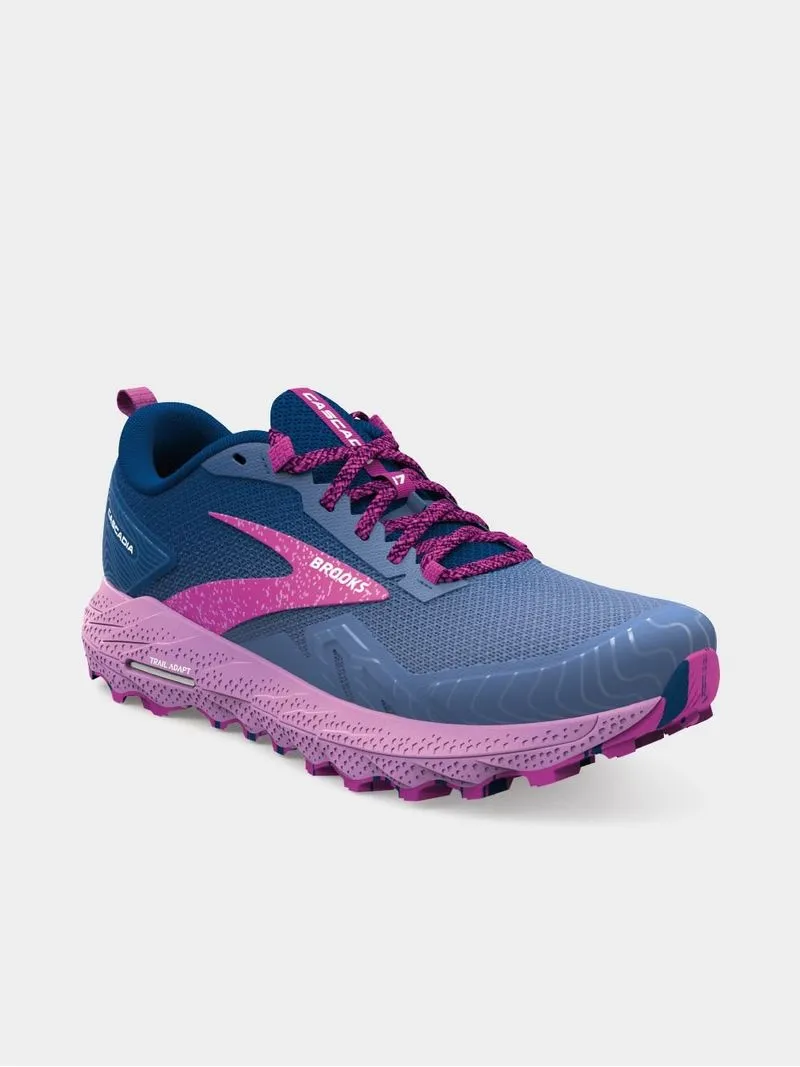 Womens Brooks Cascadia 17 Navy/Purple/Violet Trail Running Shoes