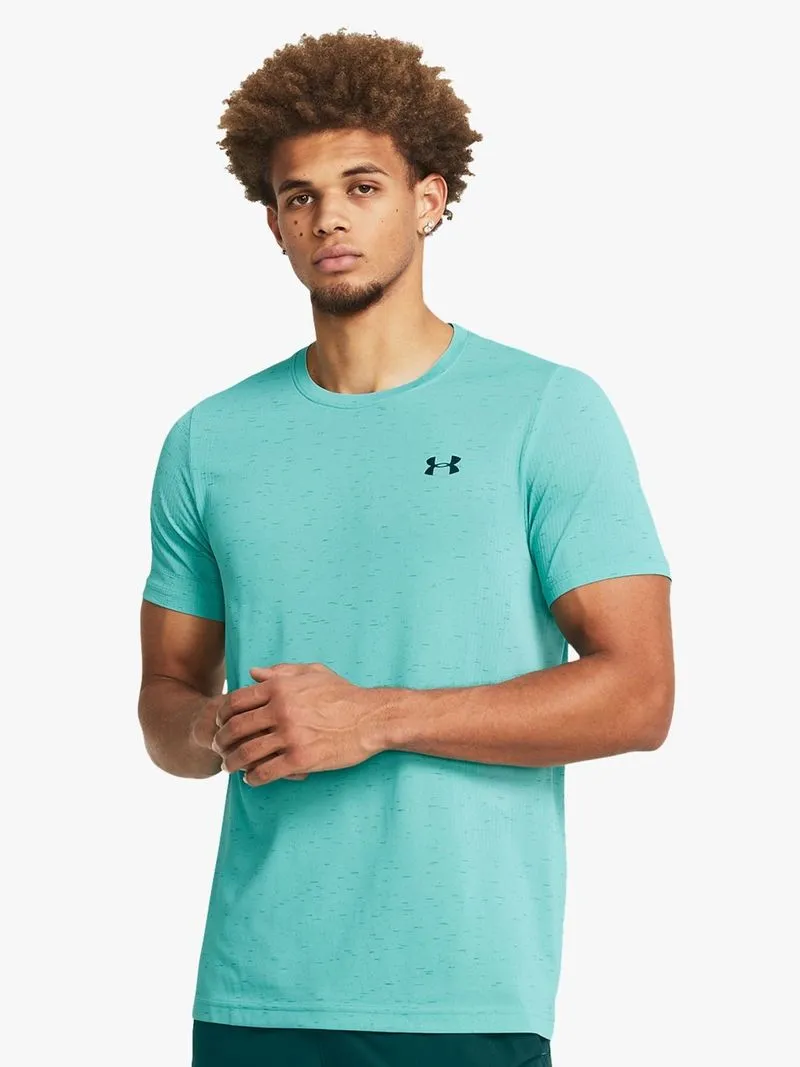 Mens Under Armour Vanish Seamless Short Sleeve Turquoise Tee