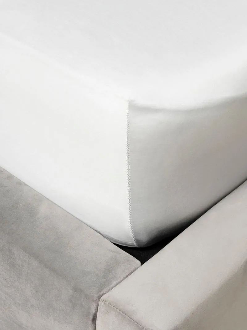 Grace Softest Gold Seal Certified Egyptian Cotton 200 Thread Count Fitted Sheet Silver