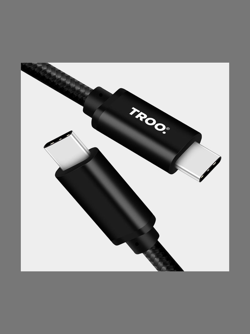 TROO Certified Fast Charge 30W Type-C To Type-C Braided Cable - 1 m