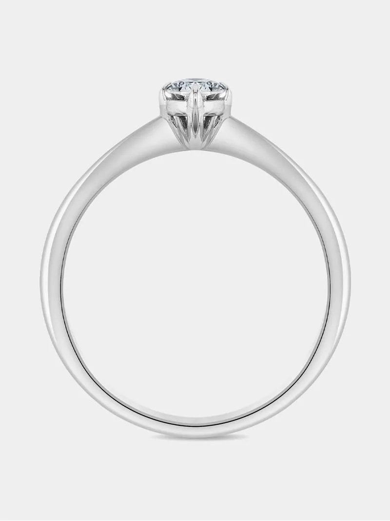 White Gold 0.32ct Diamond My Forever Direction Oval Solitaire Ring