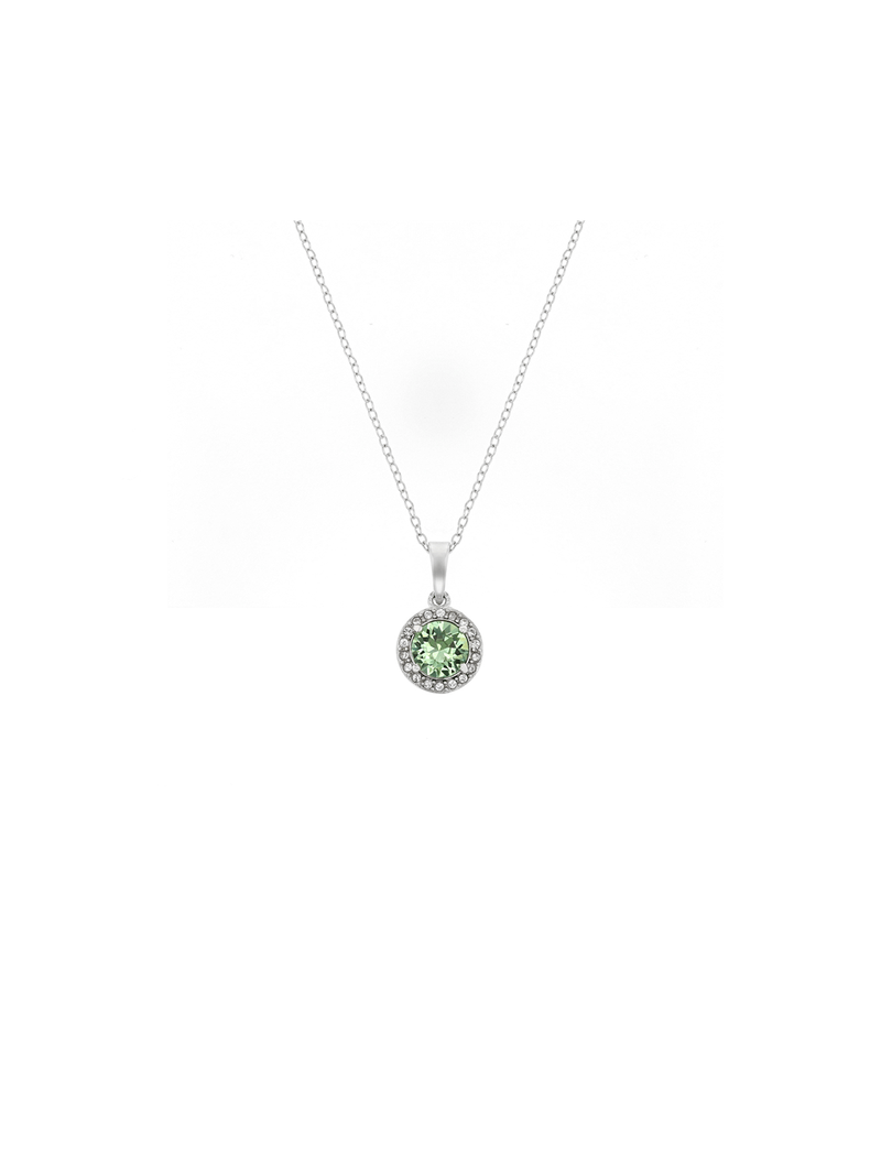 Sterling Silver Crystal August Birthstone Pendant Necklace