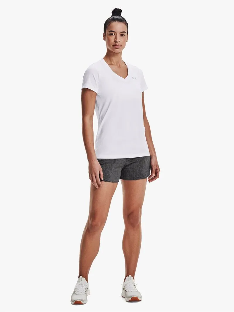 Womens Under Armour Tec Solid Short Sleeve White Tee