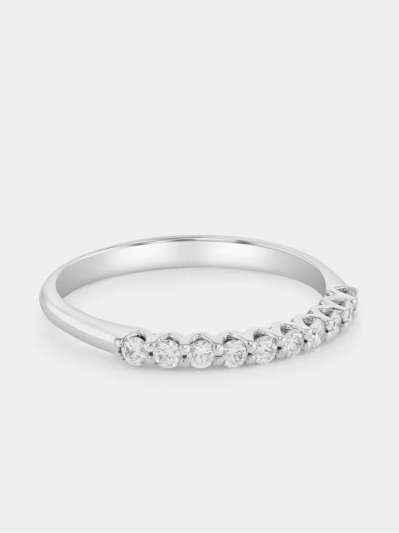White Gold 0.25ct Diamond Claw-Set Eternity Ring
