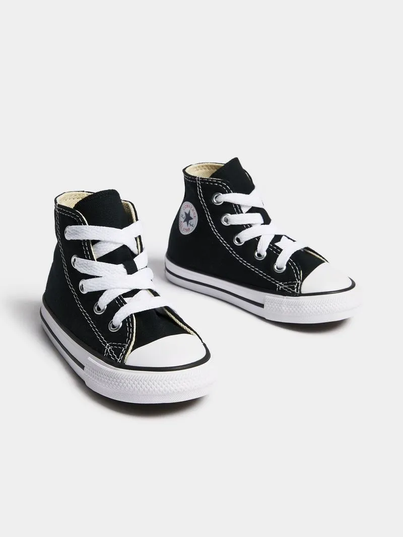 Junior Infant Converse All Star Black/White Hi Sneakers