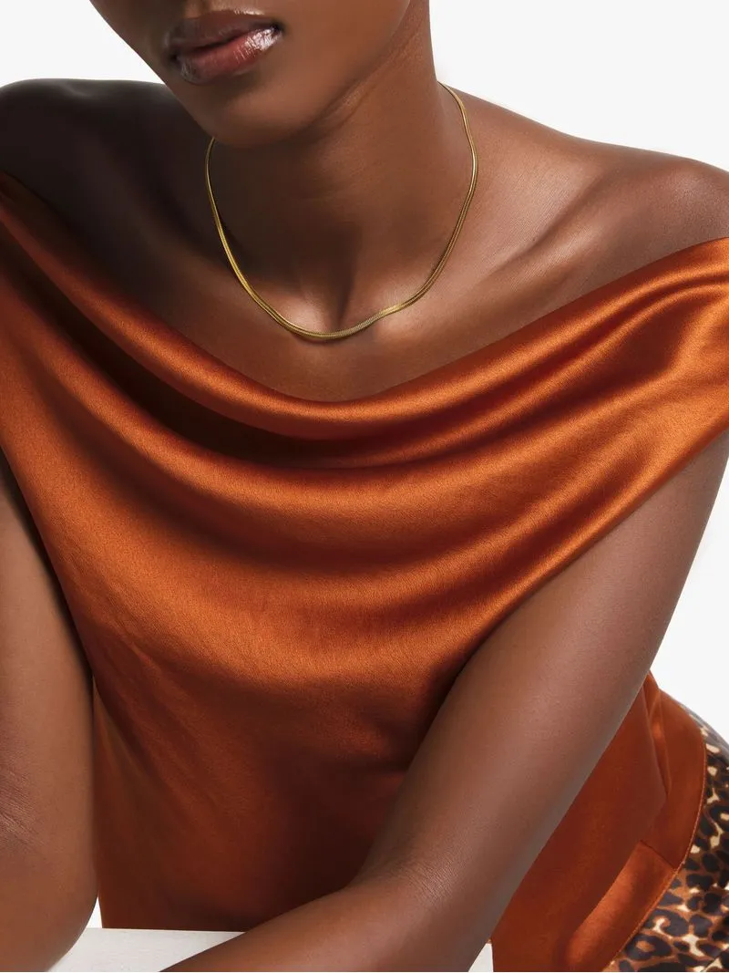 Stainless Steel 18ct Gold Plated Waterproof Snake Chain
