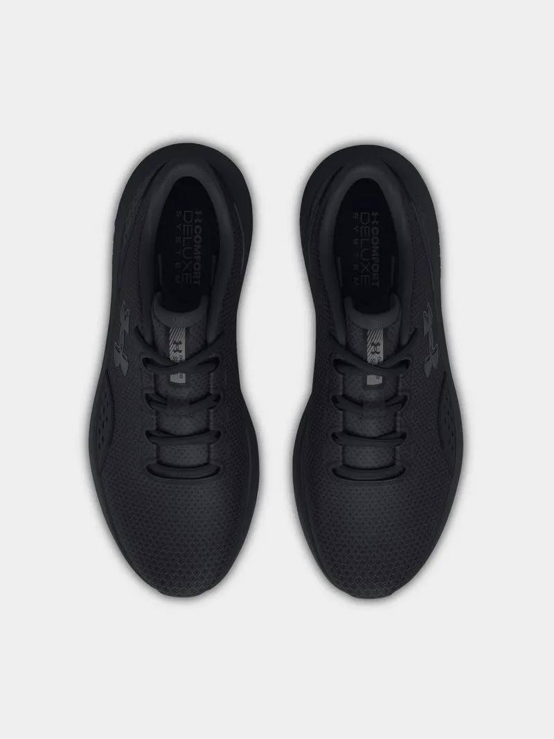 Mens Under Armour Surge 4 Black Running Shoes