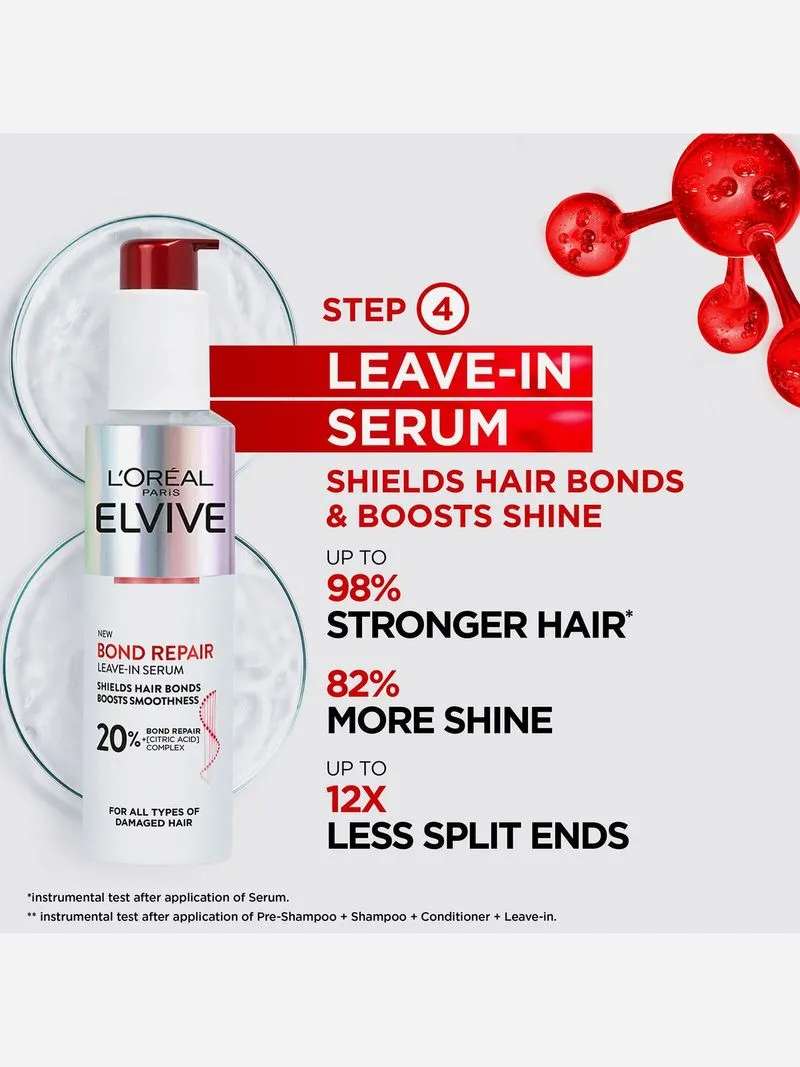 L'Oréal Paris Elvive Bond Repair Leave-in Serum, for Damaged Hair