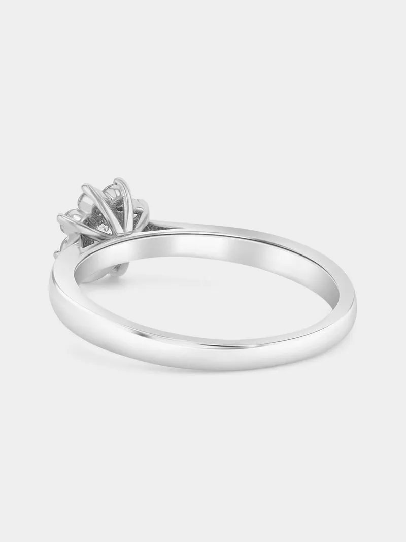 White Gold 0.28ct Lab Grown Diamond Star Ring