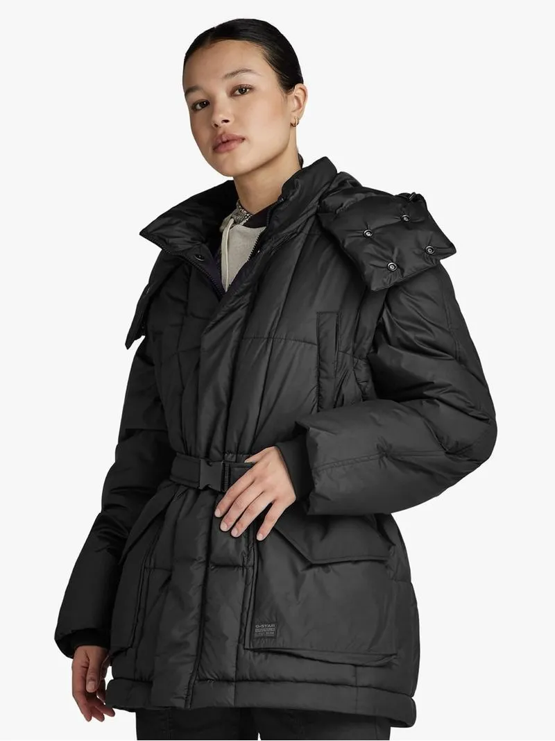 G-Star Women's 3 in 1 Modular Padded Hooded Black Puffer Jacket