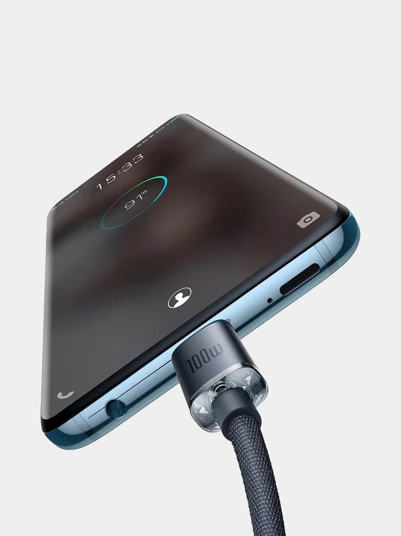 Baseus Crystal Shine Series Fast Charging Data Cable Type C to Type C 100W