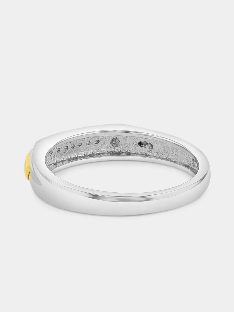Yellow Gold & Sterling Silver Earth Grown Diamond Dress Ring