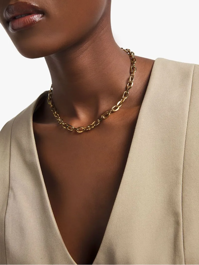 Stainless Steel 18ct Gold Plated Waterproof Anchor Chain