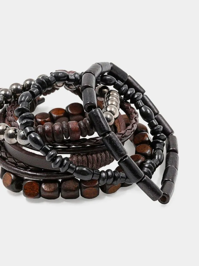 Men's Markham Mixed Woven Bead Multicolour Bracelet Pack
