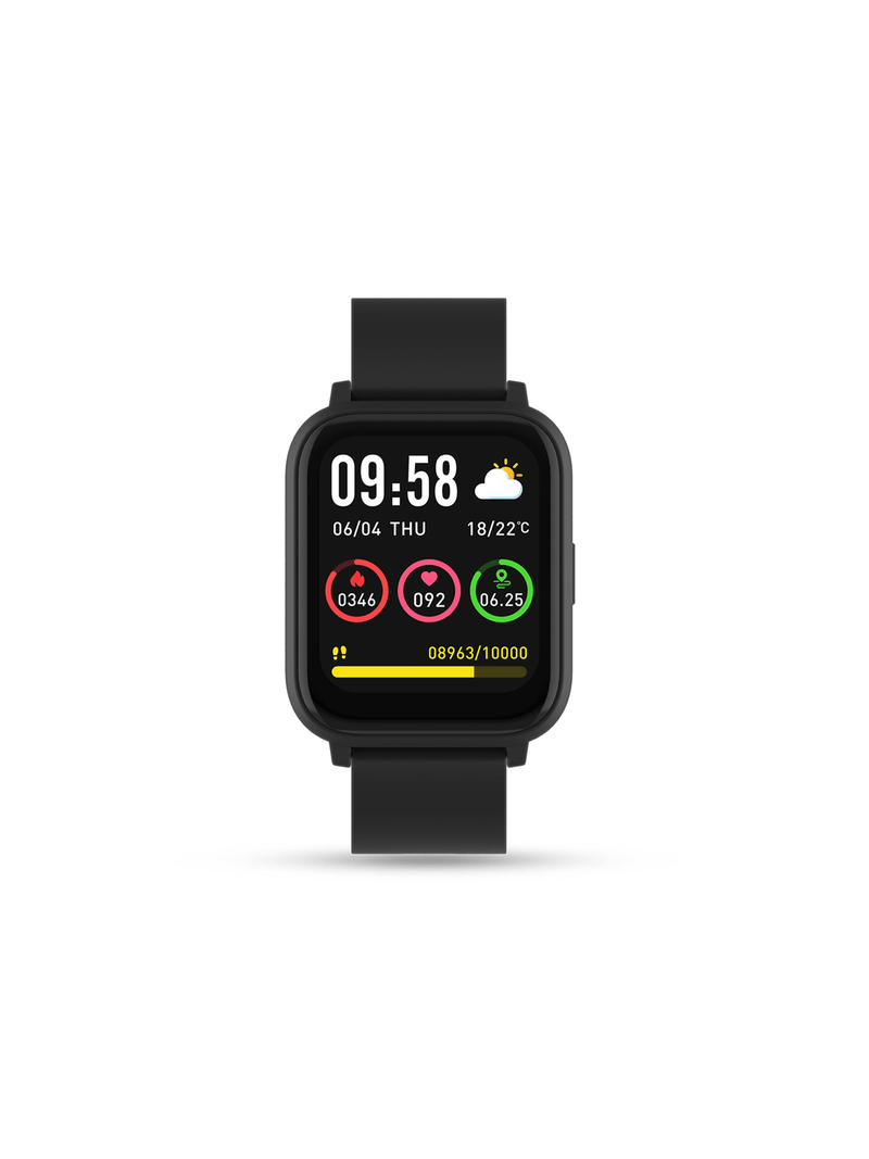 Volkano Active Tech Stamina Series GPS Black Silicone Smartwatch