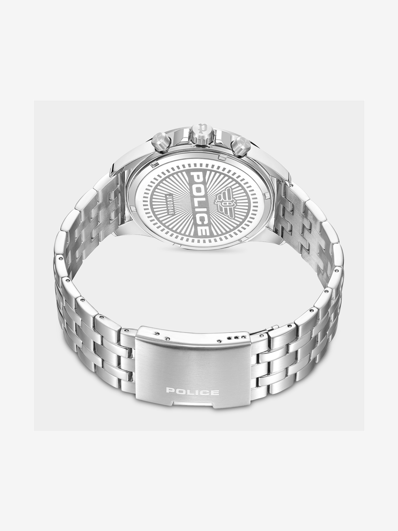 Police Malawi Stainless Steel Black Dial Bracelet Watch