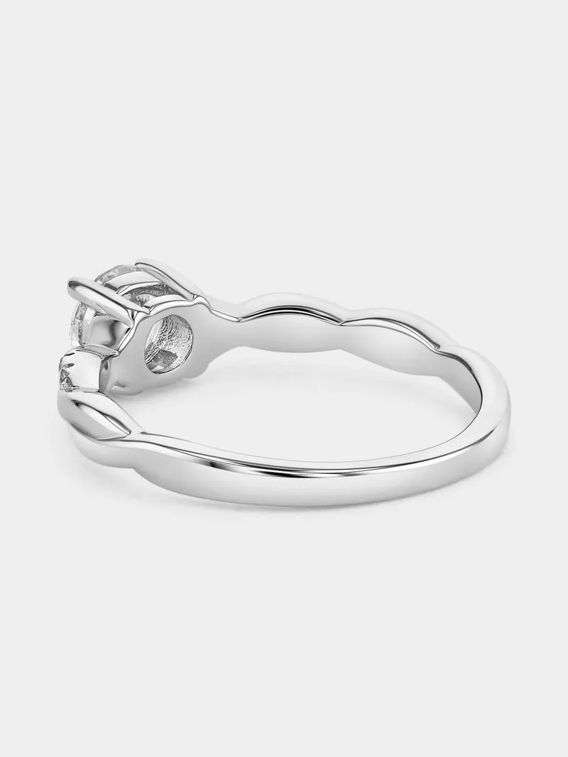Women's Classic 925 Silver Diamond Twist Ring