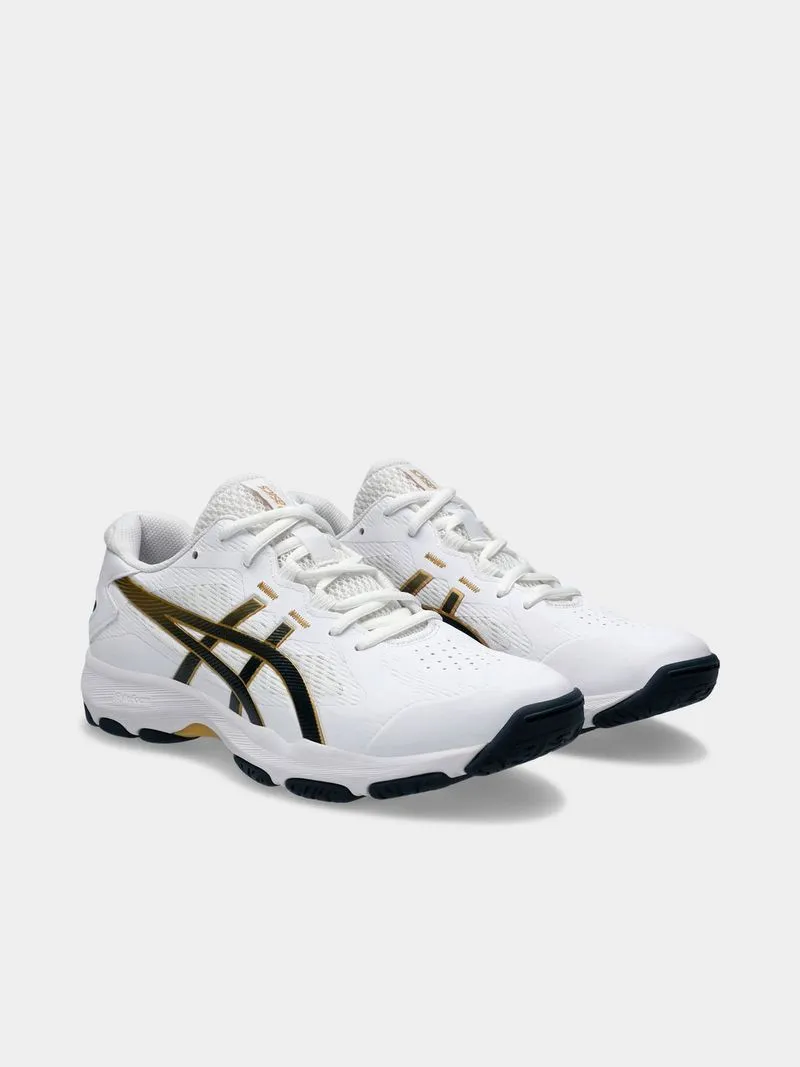 Womens Asics Netburner Academy 9 White/Black Court Shoes