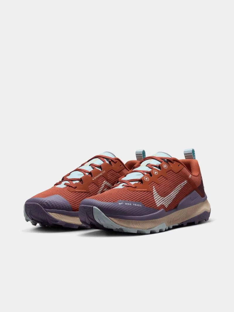 Womens Nike React Wildhorse 8 Burnt Sunrise/White Trail Running Shoes