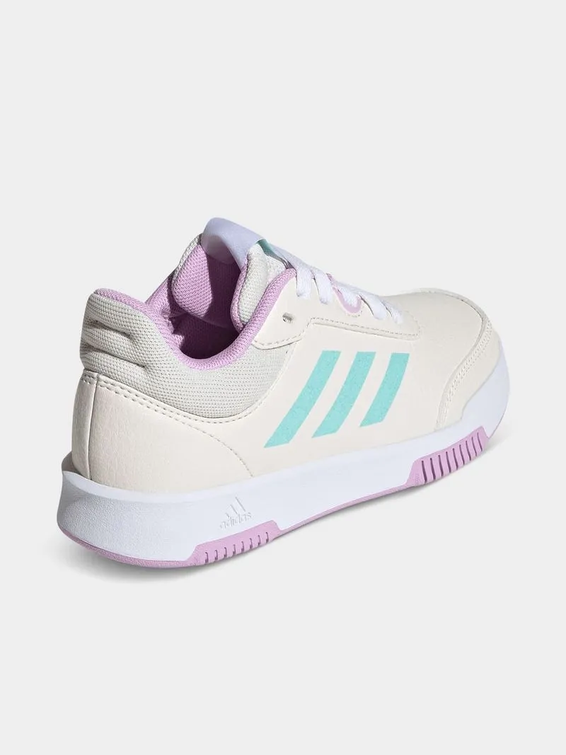Junior Grade-School adidas Tensaur Sport 2.0 White/Lilac/Aqua Shoes