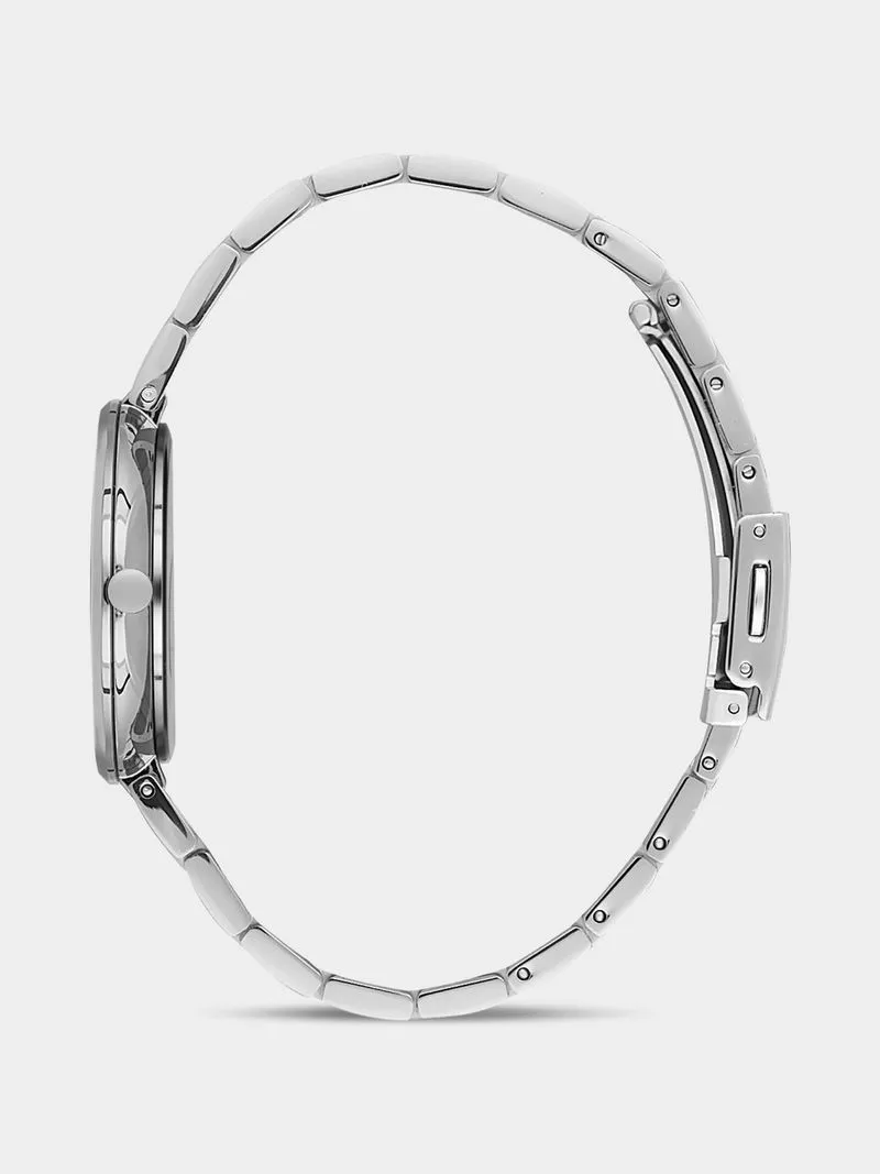 Daniel Klein Silver Plated Stainless Steel Bracelet Watch
