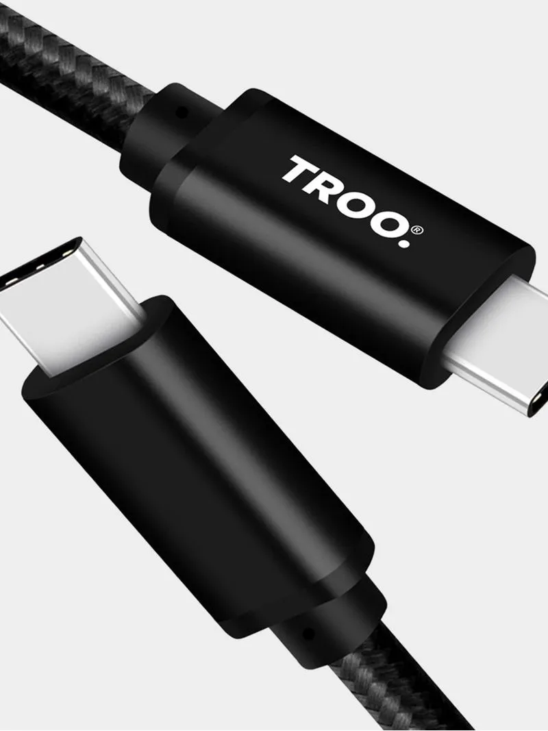 TROO Certified Fast Charge 30W Type-C To Type-C Braided Cable - 2 m