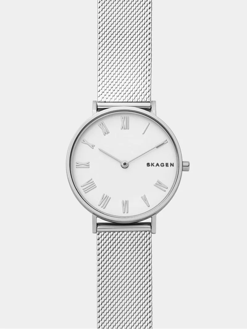 Skagen Women's Hald Silver Plated Stainless Steel Mesh Watch