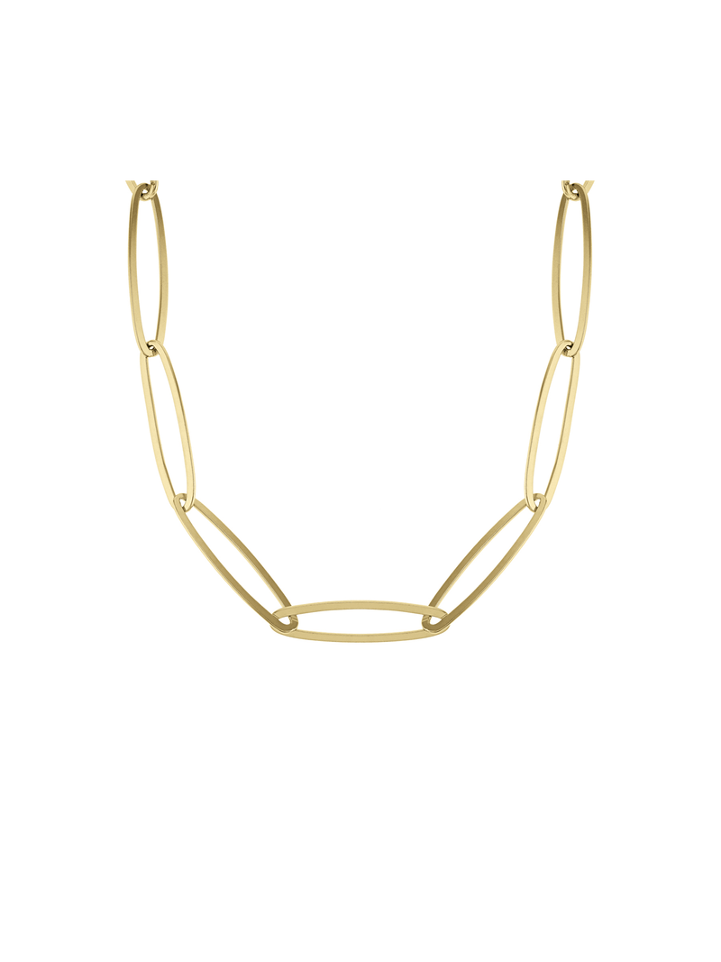 18ct Yellow Gold Plated Long Open Link Necklace