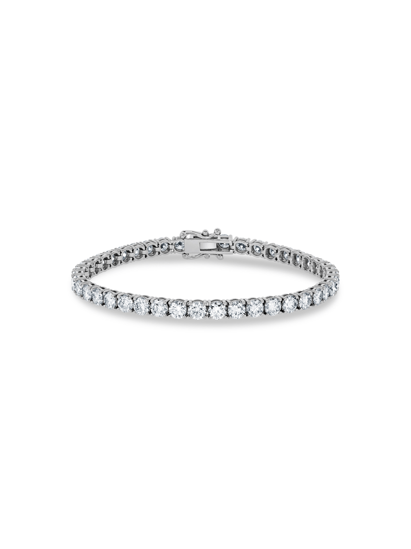 White Gold 10ct Moissanite Women’s Tennis Bracelet