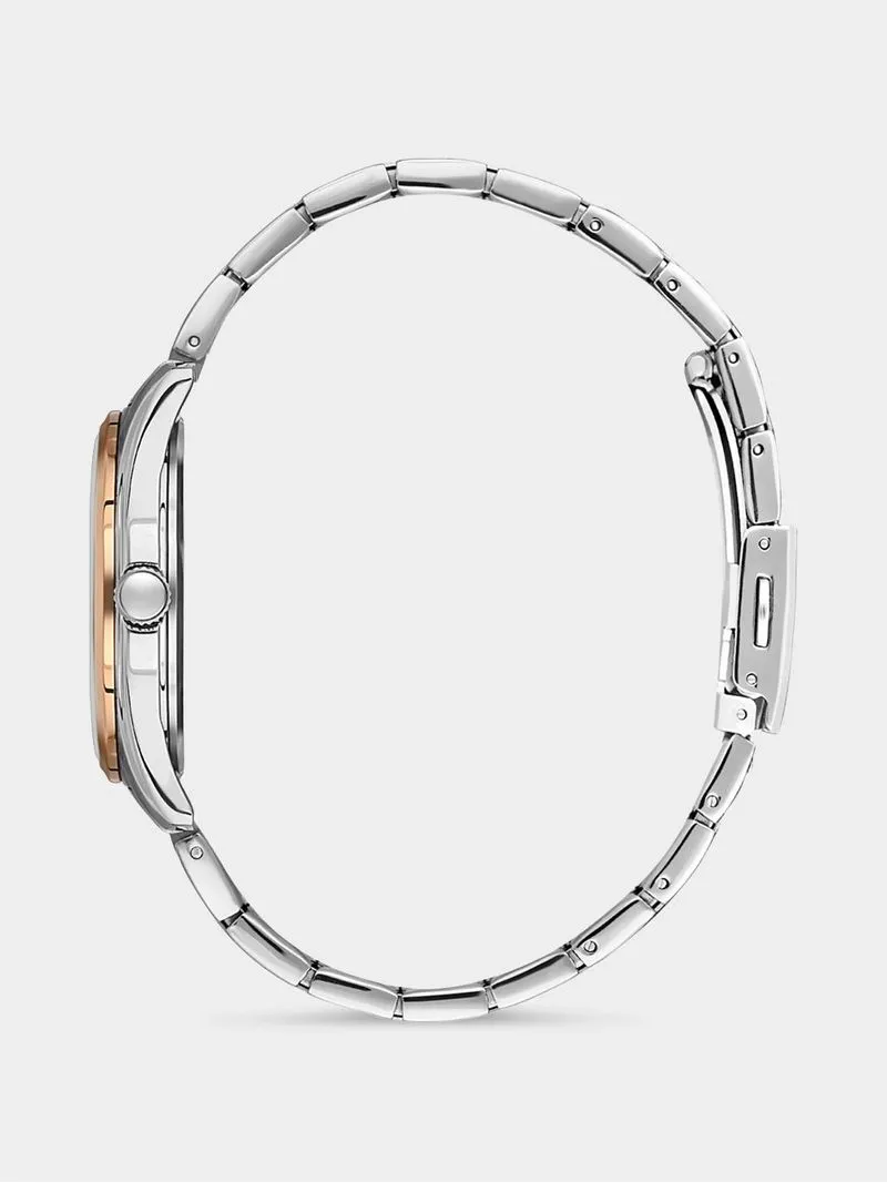 Daniel Klein Rose Plated Two-Tone Bracelet Watch