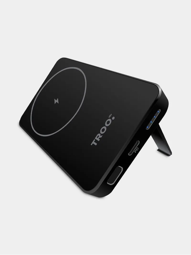 TROO Certified 10000mAh 20W Fast Charge Wireless MagSafe Powerbank Stand