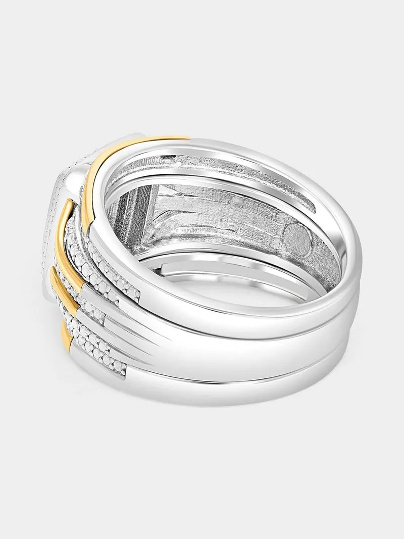 Women's Volkano Trip Diamond & Created Sapphire Ring