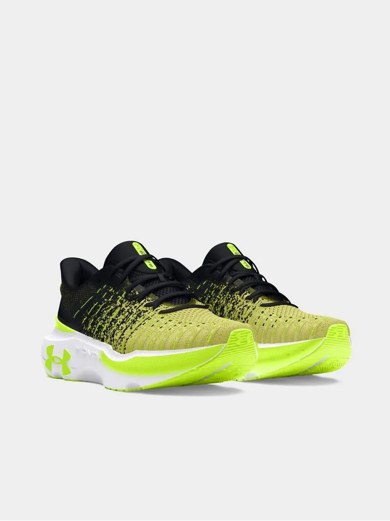 Mens Under Armour Hovr Infinite 5 Black/Yellow Running Shoes
