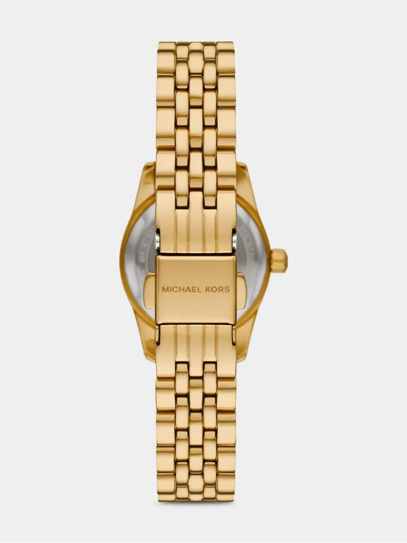 Michael Kors Lexington Gold Plated Stainless Steel Bracelet Watch