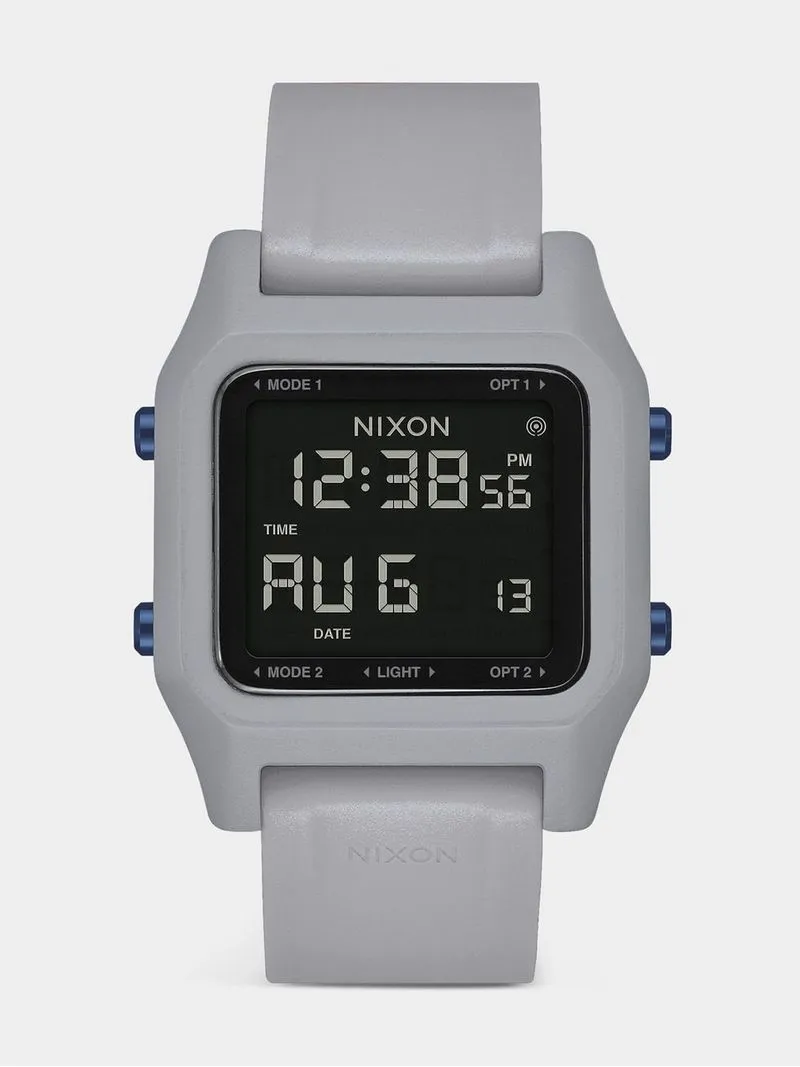 Nixon Men's Staple Light Grey Digital Silicone Watch